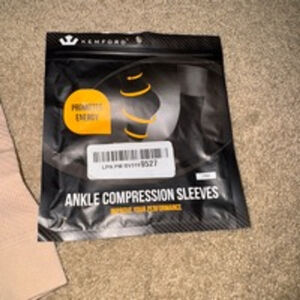 Unisex KEMFORD Ankle Compression Sleeves Beige